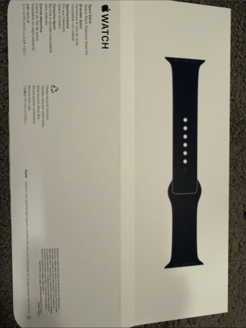 Apple Black Silicone Smartwatch Band